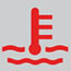 Alfa Romeo Giulia High Engine Coolant Temperature (red thermometer) dashboard warning light symbol
