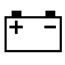 Volvo Trucks Voltage Meter (battery icon) Dashboard Warning Light Symbol