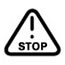 Volvo Trucks Red Stop Triangle / Exclamation Mark Dashboard Warning Light Symbol