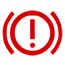 Vauxhall Meriva (Opel Meriva) Low Brake and Clutch Fluid (Red Circle + Exclamation Mark) Dashboard Warning Light Symbol
