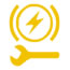 Vauxhall Meriva (Opel Meriva) Electronic Parking Brake Fault (Lightening Bolt Strike with Spanner / Wrench) Dashboard Warning Light Symbol