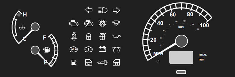 TX4 Taxi Dashboard Warning Lights