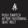 Mitsubishi Outlander Push Switch After Fastening Seat Belt Dashboard Warning Light