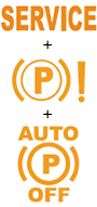 Peugeot 3008 SERVICE +  Parking Brake Fault + AUTO Release OFF Dashboard Warning Light