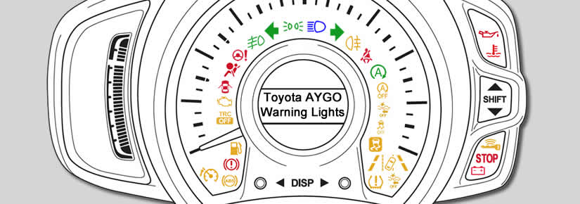 Resistente faglært synonymordbog Toyota AYGO Dashboard Warning Lights - DASH-LIGHTS.COM