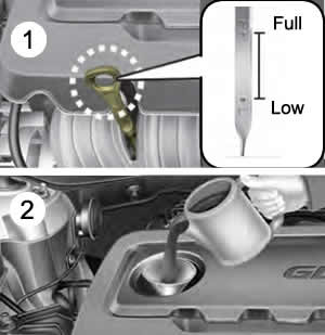 Kia Optima Checking the engine oil level