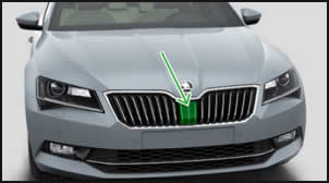 Škoda Superb Front Assist Radar Sensor Location