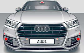 Audi Q5 camera and radar sensor location