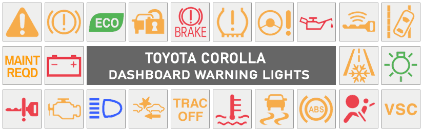 Toyota Warning Lights Symbols