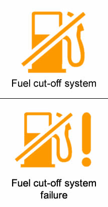 Fiat fuel cut-off system warning lights