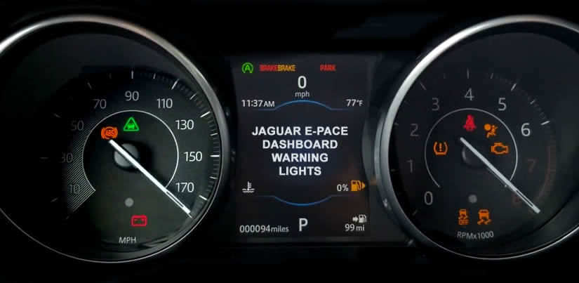 Jaguar E PACE Dashboard Warning Lights