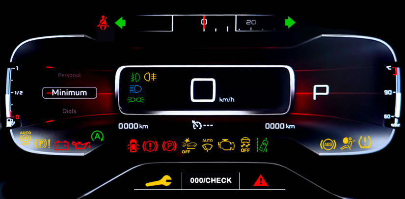 Citroen C5 Aircross Dashboard Warning Lights Symbols