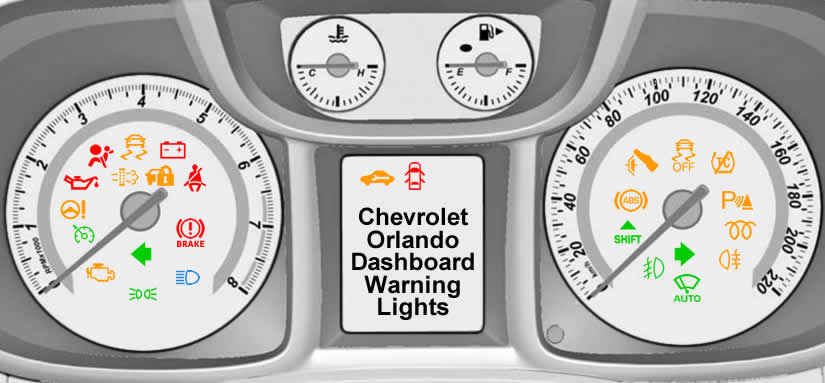 Chevrolet Orlando Dashboard Warning Lights