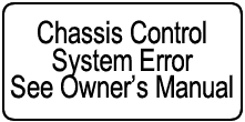 Nissan Maxima Chassis Control System Error See Owner’s Manual Warning Light