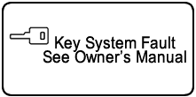 Nissan Maxima Key System Fault Warning Light