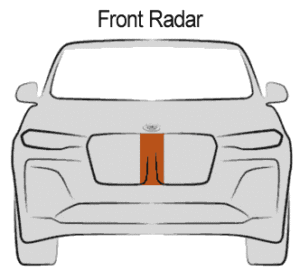 BMW X1 front radar location