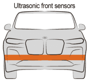 BMW X1 front ultrasonic sensors location