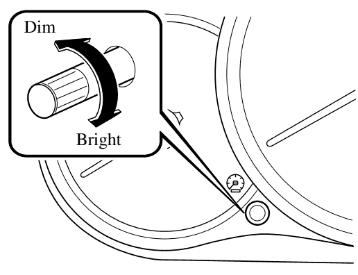 Mazda 2 dashboard brightness adjustment knob