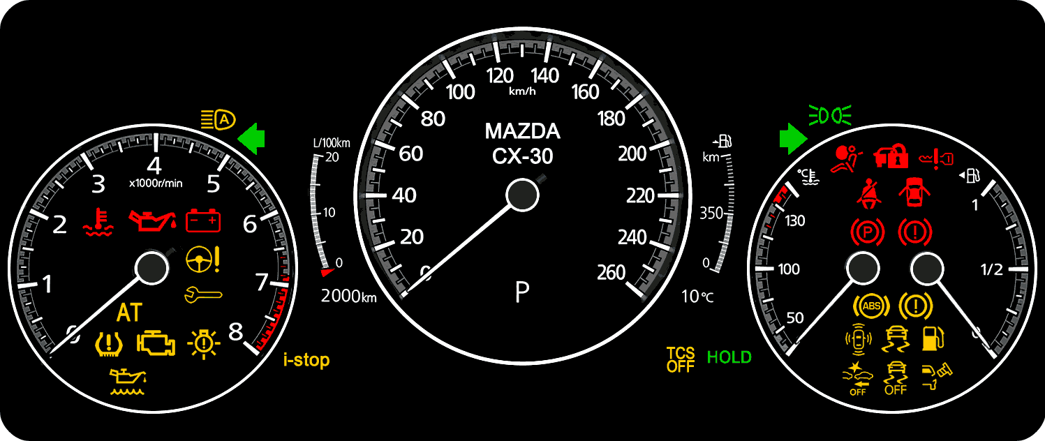 Guide to the Mazda CX-30 Dashboard Warning Lights